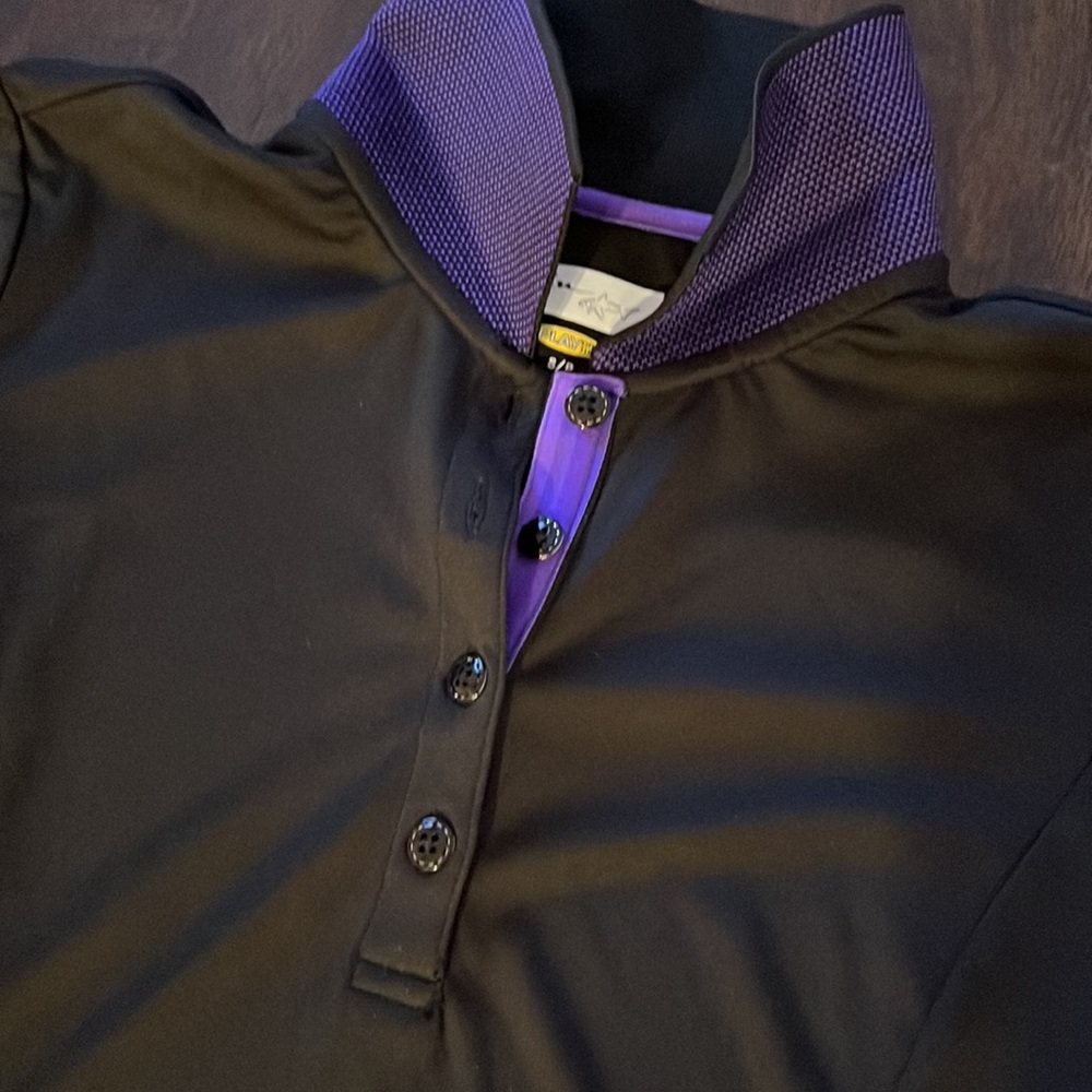 Greg Norman womens black golf polo small - Picture 2 of 9
